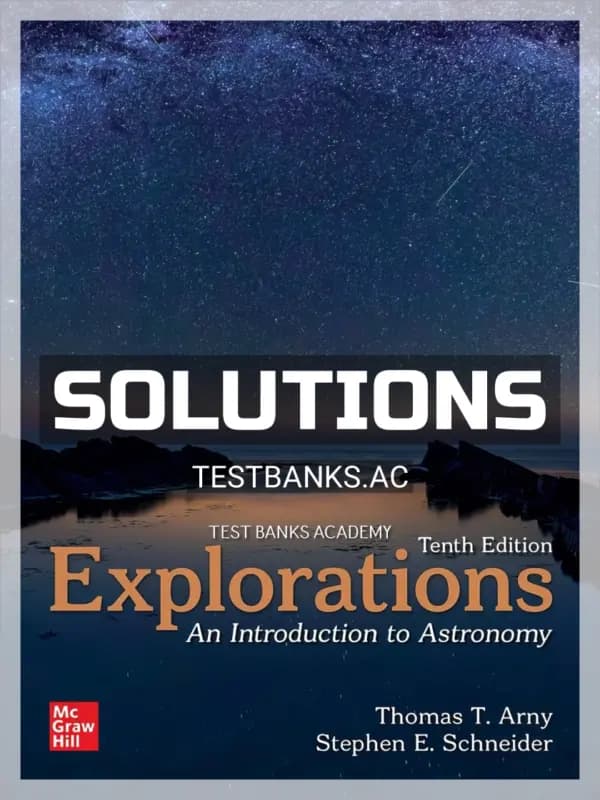 Cover for Solutions Manual for Explorations 10th Edition by Arny