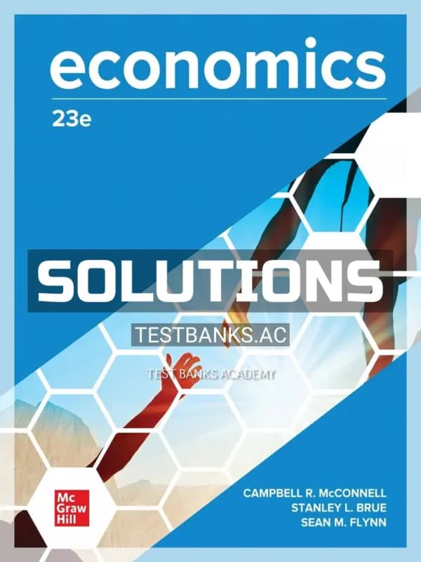 Cover for Solutions Manual for Economics 23rd Edition by McConnell