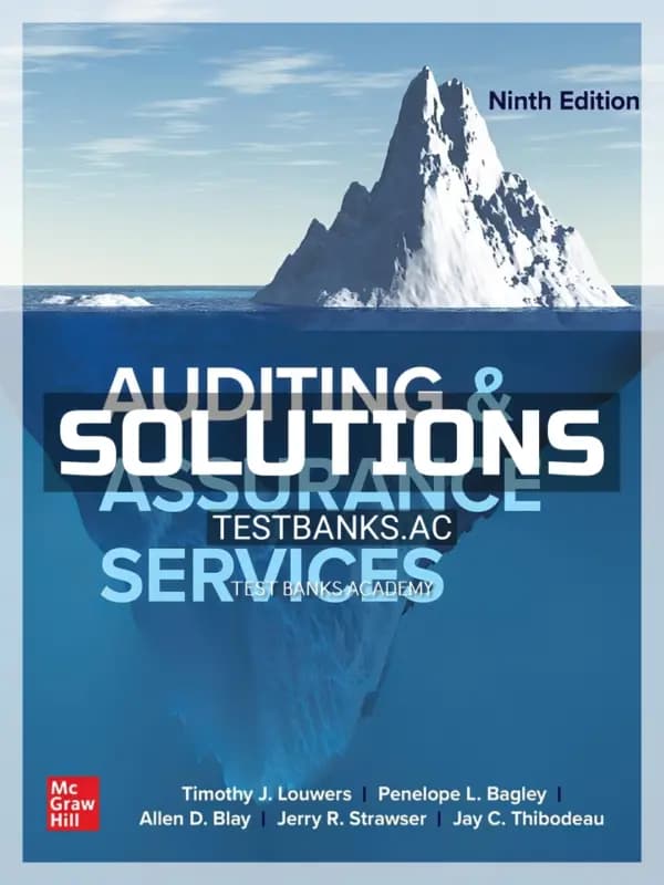 Cover for Solutions Manual for Auditing & Assurance Services 9th Edition by Louwers
