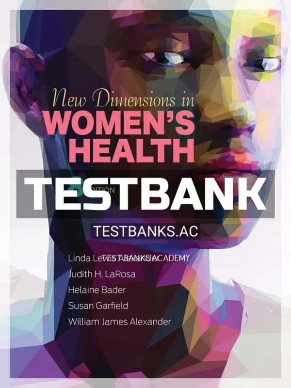 Cover for Test Bank for New Dimensions in Women’s Health 8th Edition by Alexander