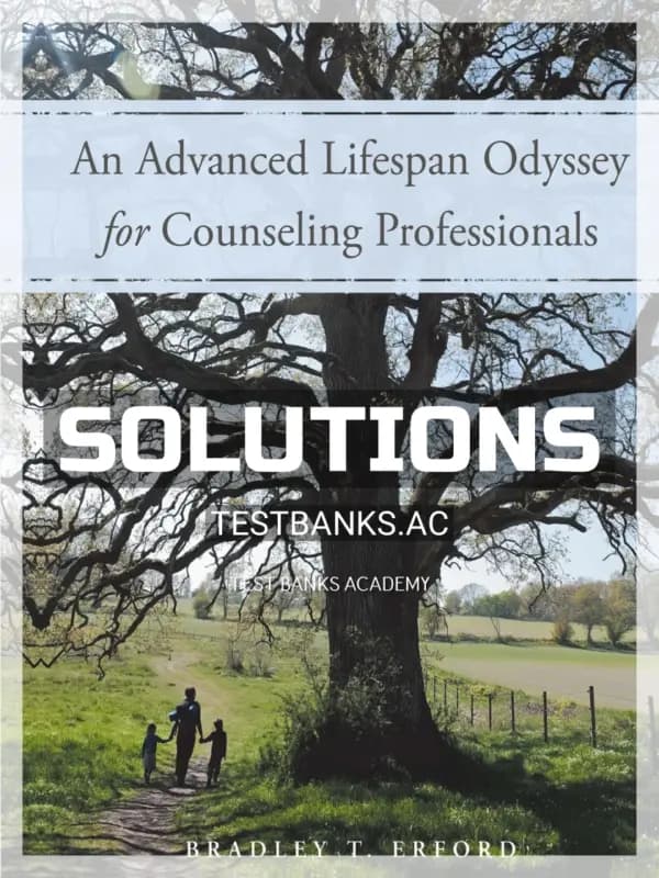Cover for Solutions Manual for Advanced Lifespan Odyssey for Counseling Professionals 1st Edition by Erford