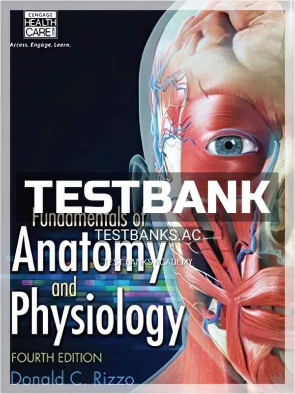 Cover for Test Bank for Fundamentals of Anatomy and Physiology 4th Edition by Rizzo