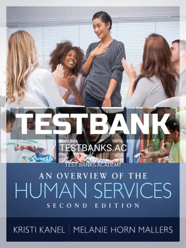Cover for Test Bank for Overview of the Human Services 2nd Edition by Kanel