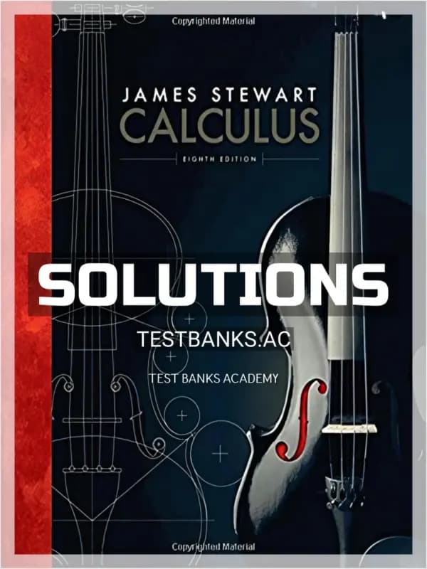 Cover for Solutions Manual for Calculus 8th Edition by Stewart