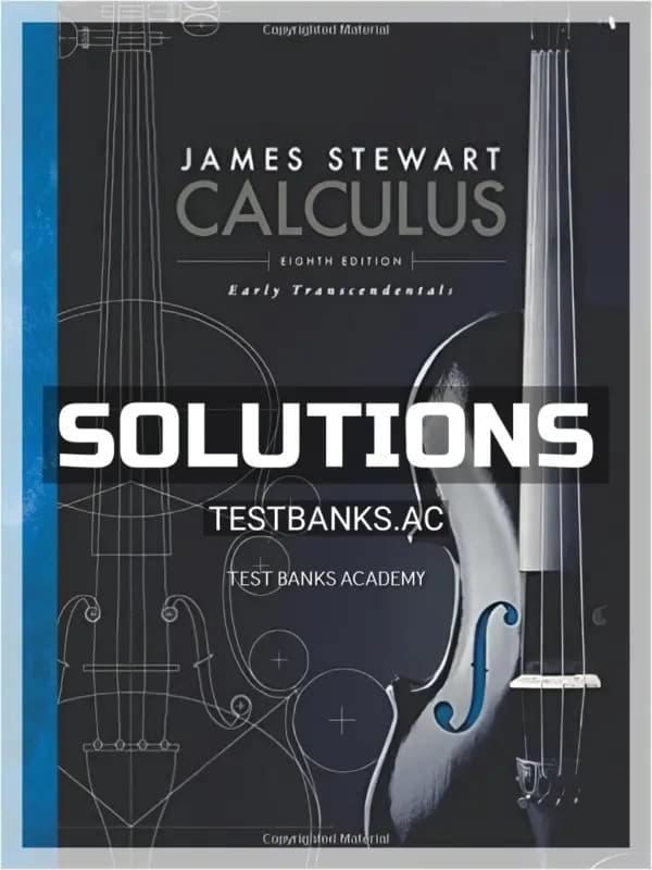 Cover for Solutions Manual for Calculus Early Transcendentals 8th Edition by Stewart