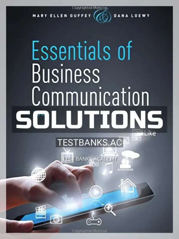 Cover for Solutions Manual for Essentials of Business Communication 10th Edition by Guffey
