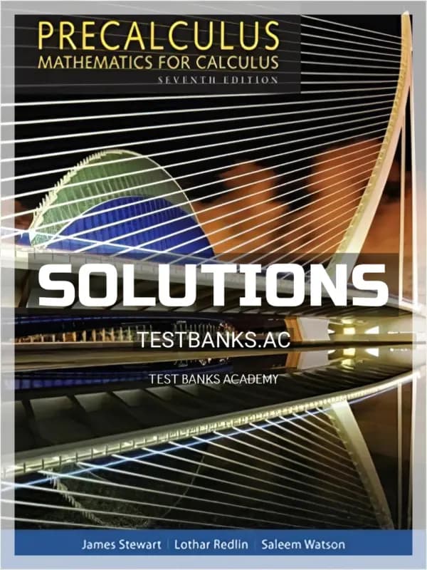 Cover for Solutions Manual for Precalculus Mathematics for Calculus 7th Edition by Stewart