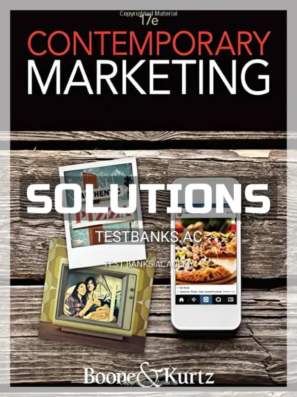 Cover for Solutions Manual for Contemporary Marketing 17th Edition by Boone