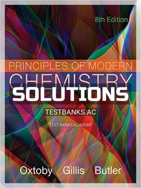 Cover for Solutions Manual for Principles of Modern Chemistry 8th Edition by Oxtoby