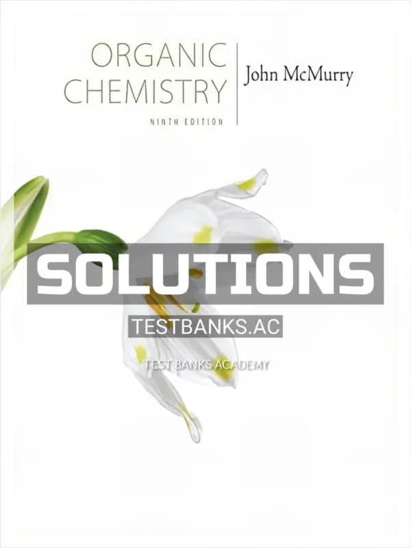 Cover for Solutions Manual for Organic Chemistry 9th Edition by McMurry