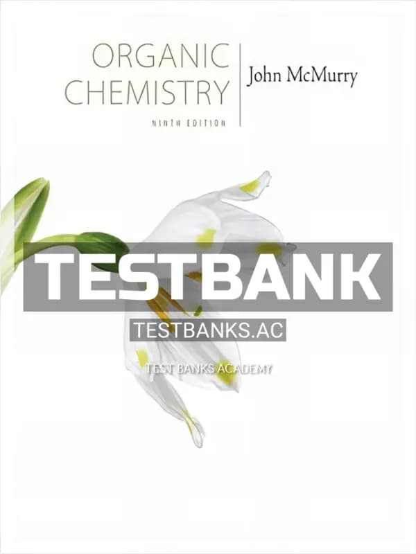Cover for Test Bank for Organic Chemistry 9th Edition by McMurry