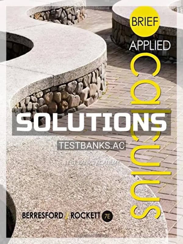 Cover for Solutions Manual for Brief Applied Calculus 7th Edition by Berresford