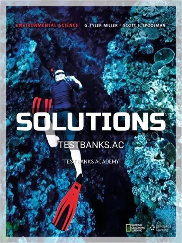Cover for Solutions Manual for Environmental Science 15th Edition by Miller