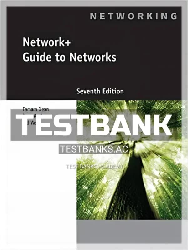 Cover for Test Bank for Network+ Guide to Networks 7th Edition by West