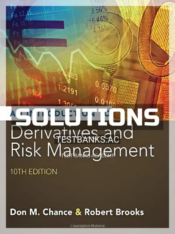 Cover for Solutions Manual for Introduction to Derivatives and Risk Management 10th Edition by Chance