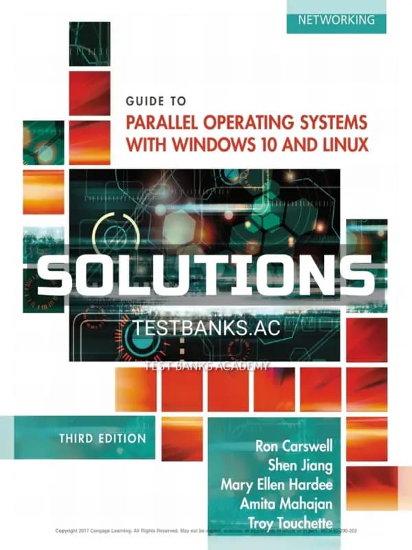 Cover for Solutions Manual for Guide to Parallel Operating Systems with Windows 10 and Linux 3rd Edition by Carswell