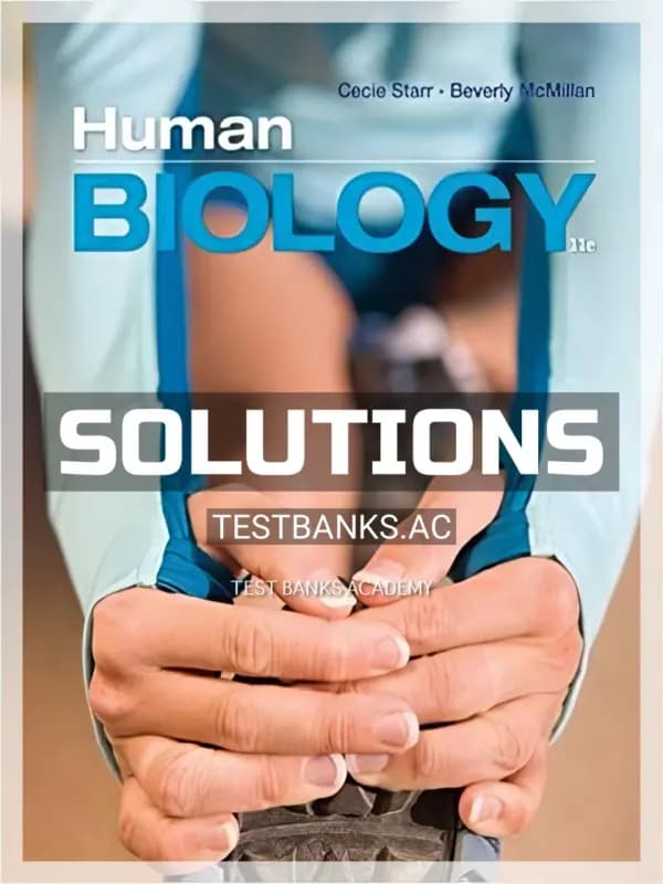 Cover for Solutions Manual for Human Biology 11th Edition by Starr