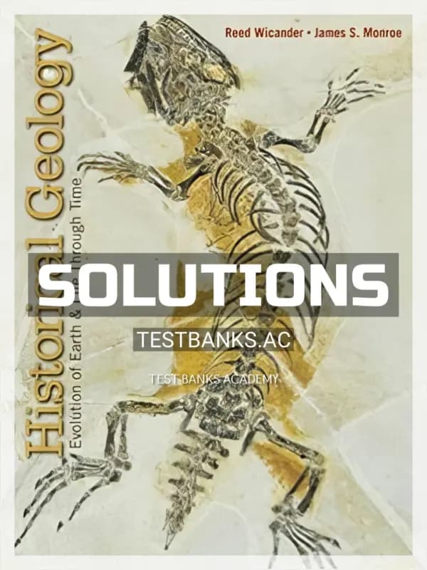 Cover for Solutions Manual for Historical Geology 8th Edition by Wicander