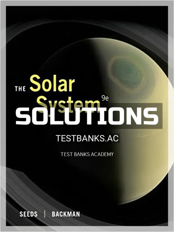 Cover for Solutions Manual for Solar System 9th Edition by Seeds