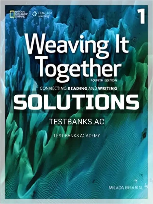 Cover for Solutions Manual for Weaving It Together 1 4th Edition by Broukal