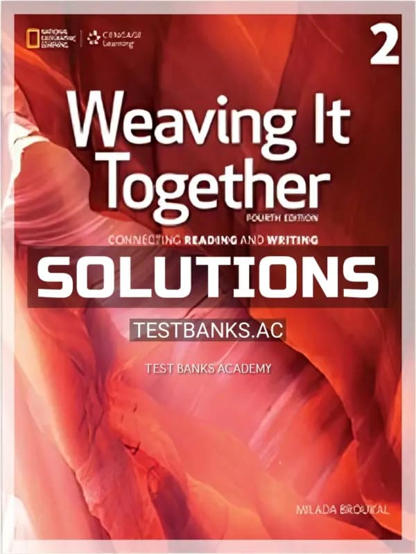 Cover for Solutions Manual for Weaving It Together 2 4th Edition by Broukal