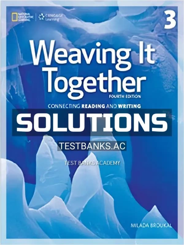 Cover for Solutions Manual for Weaving It Together 3 4th Edition by Broukal