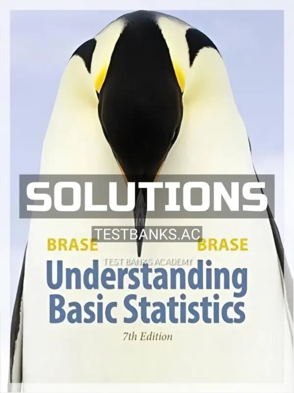 Cover for Solutions Manual for Understanding Basic Statistics 7th Edition by Brase