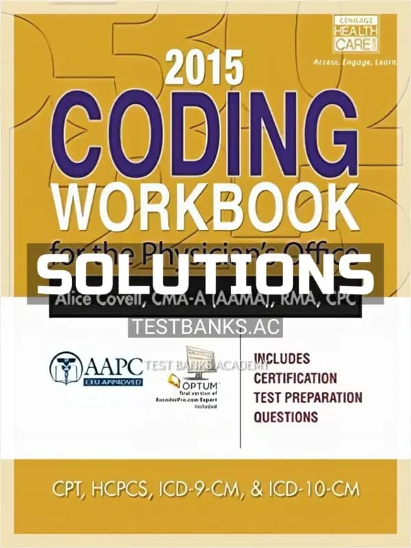 Cover for Solutions Manual for 2015 Coding Workbook for the Physicians Office 1st Edition by Covell