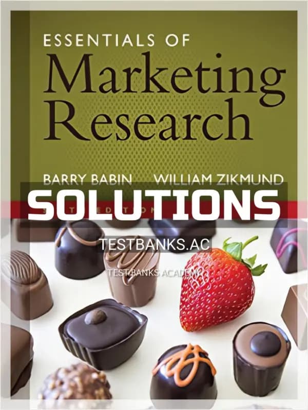 Cover for Solutions Manual for Essentials of Marketing Research 6th Edition by Babin