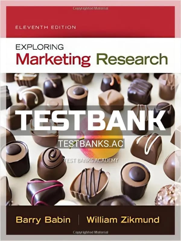 Cover for Test Bank for Exploring Marketing Research 11th Edition by Babin