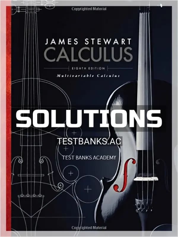 Cover for Solutions Manual for Multivariable Calculus 8th Edition by Stewart
