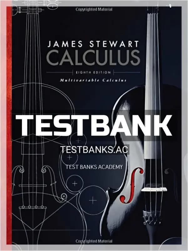 Cover for Test Bank for Multivariable Calculus 8th Edition by Stewart