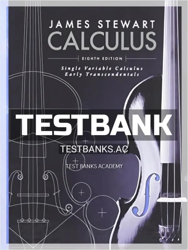 Cover for Test Bank for Single Variable Calculus Early Transcendentals 8th Edition by Stewart