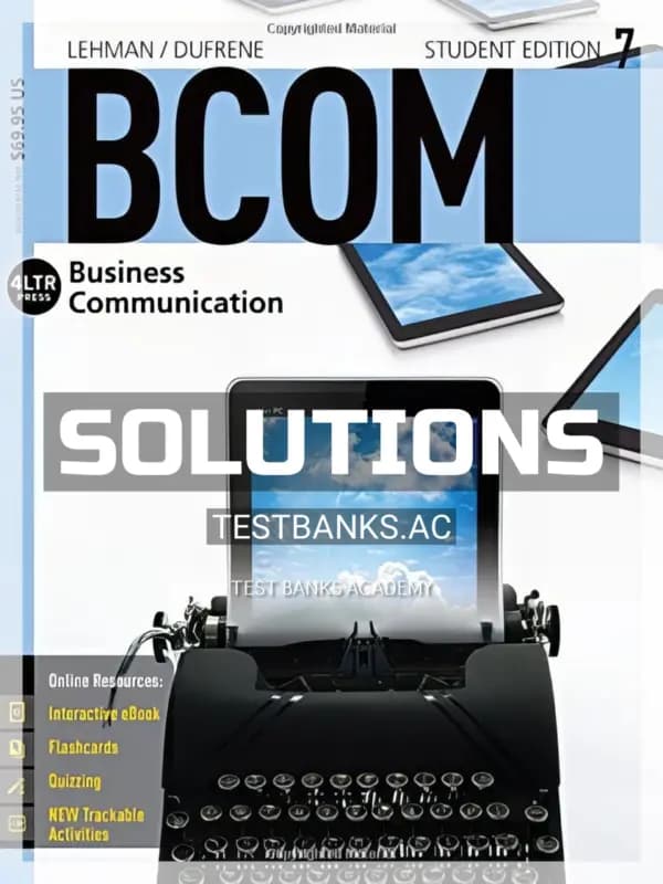 Cover for Solutions Manual for BCOM 7 7th Edition by Lehman