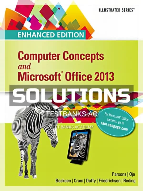 Cover for Solutions Manual for Enhanced Computer Concepts and Microsoft Office 2013 Illustrated 1st Edition by Parsons