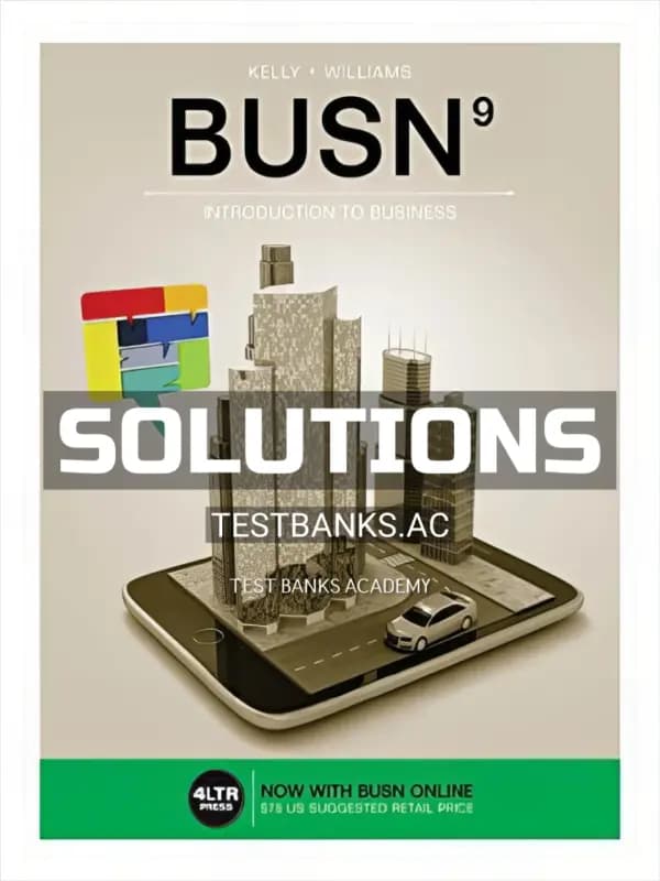 Solutions Manual for BUSN 9th Edition by Kelly cover