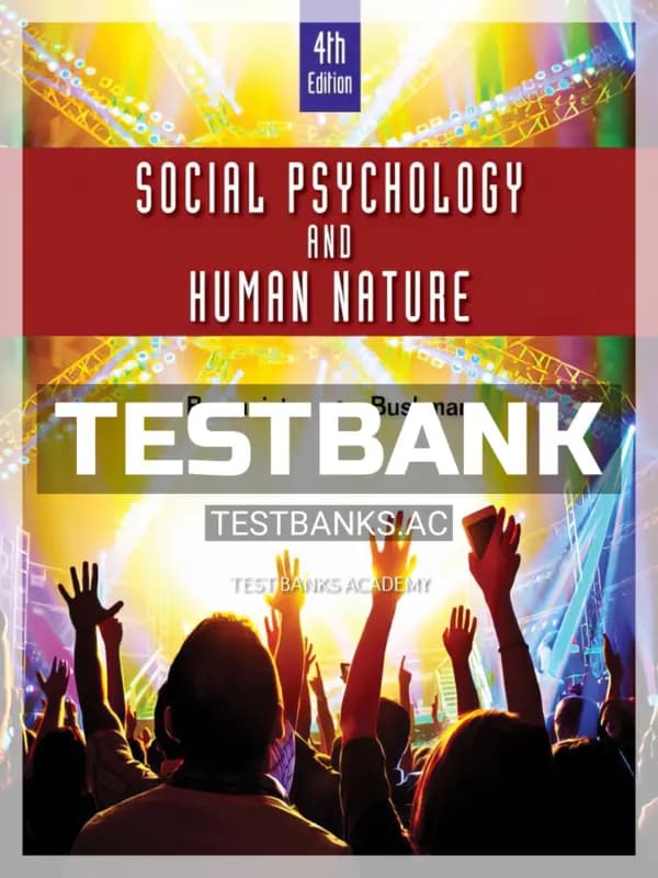 Cover for Test Bank for Social Psychology and Human Nature 4th Edition by Baumeister