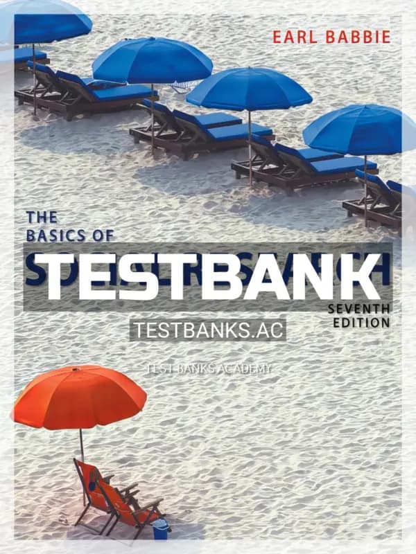 Cover for Test Bank for Basics of Social Research 7th Edition by Babbie