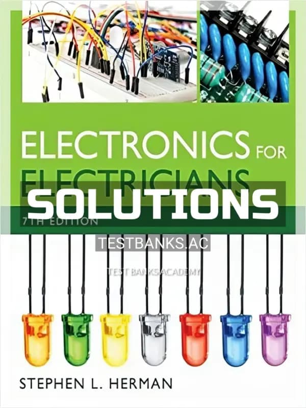 Cover for Solutions Manual for Electronics for Electricians 7th Edition by Herman