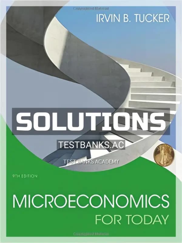 Cover for Solutions Manual for Microeconomics For Today 9th Edition by Tucker