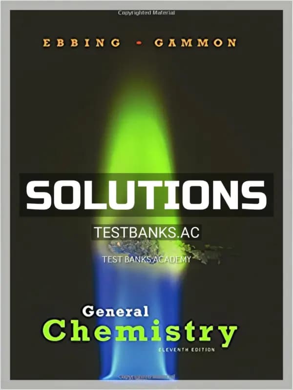 Cover for Solutions Manual for General Chemistry 11th Edition by Ebbing