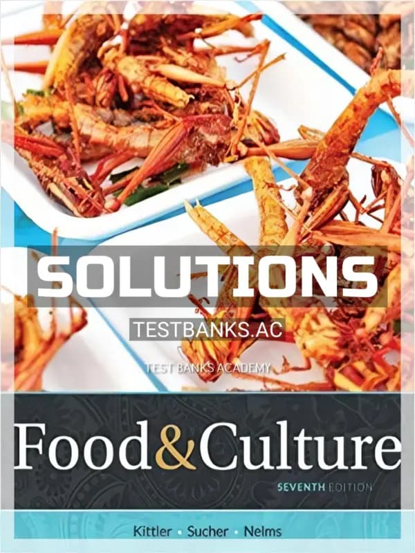 Cover for Solutions Manual for Food and Culture 7th Edition by Sucher