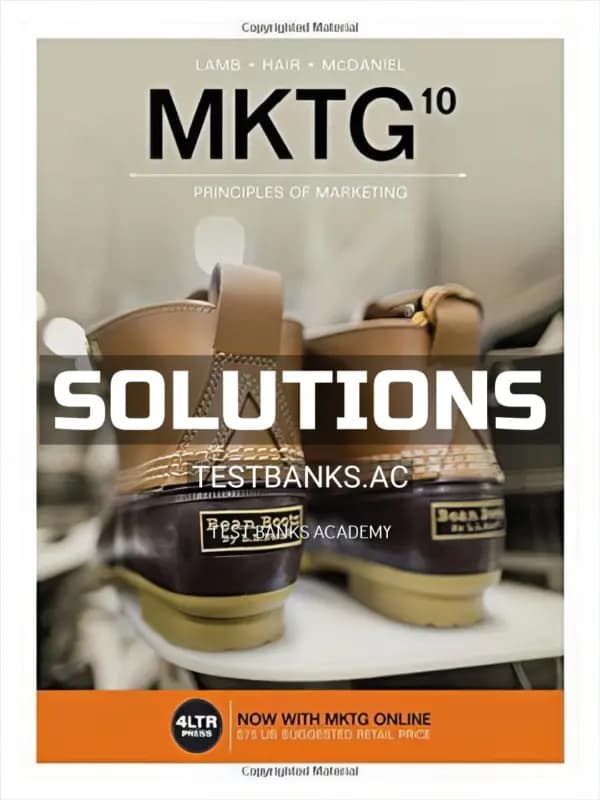 Cover for Solutions Manual for MKTG 10th Edition by Lamb