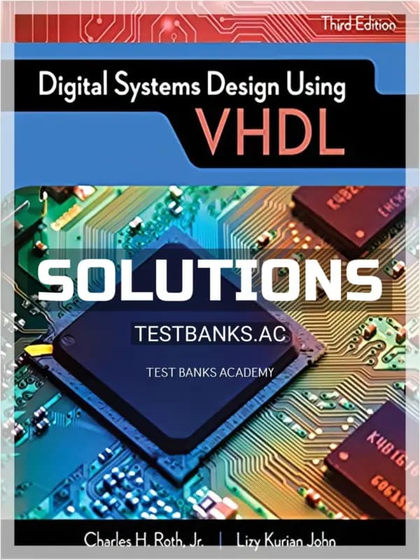 Cover for Solutions Manual for Digital Systems Design Using VHDL 3rd Edition by Roth