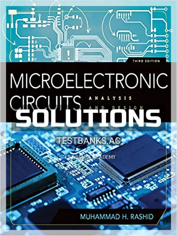 Cover for Solutions Manual for Microelectronic Circuits Analysis and Design 3rd Edition by Rashid