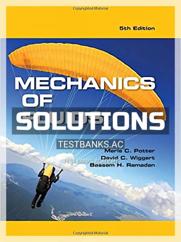 Cover for Solutions Manual for Mechanics of Fluids 5th Edition by Potter