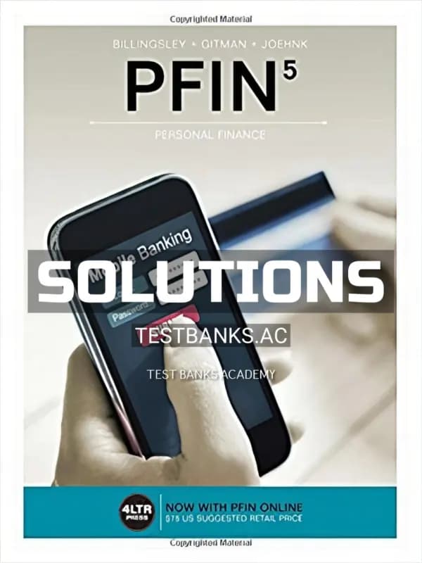 Cover for Solutions Manual for PFIN5 5th Edition by Billingsley