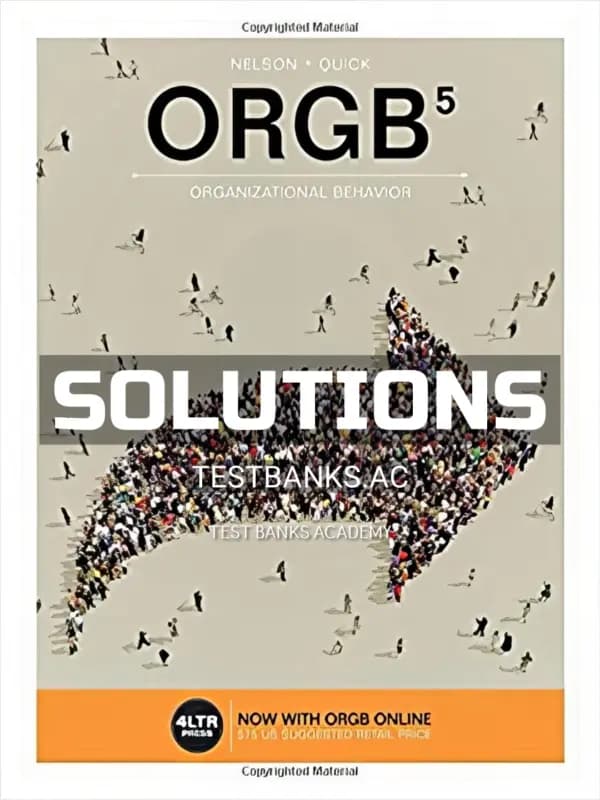Solutions Manual for ORGB 5th Edition by Nelson cover