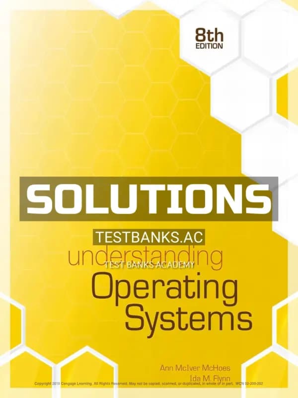 Cover for Solutions Manual for Understanding Operating Systems 8th Edition by McHoes