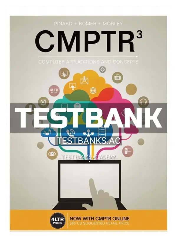 Cover for Test Bank for CMPTR 3rd Edition by Pinard
